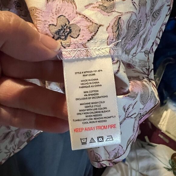 Jason Wu Ivory A-Line Dress with Pink & Brown Floral Pattern - Picture 7 of 7